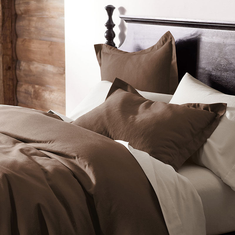 Classic Ultra-Cozy Cotton Velvet Flannel Pillowcase Set - Coffee, Standard
