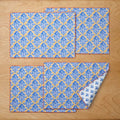 Ari Reversible Placemats, Set of 4 - Yellow Blue