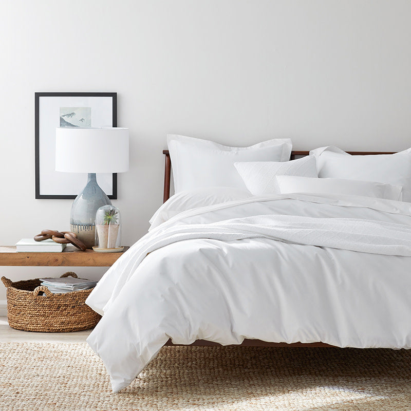 Brushed Cotton Duvet Cover - White, King/Cal King