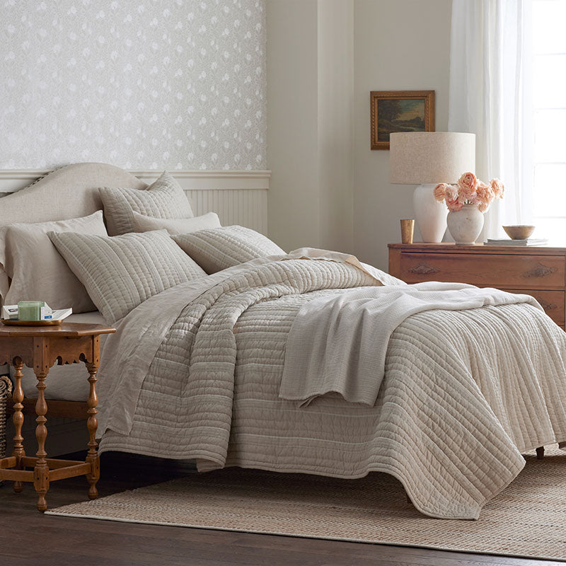 Stripe Quilted Sham - Pinstripe, King