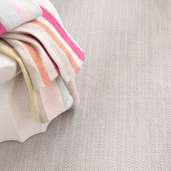 Herringbone Handwoven Cotton Rug - DoveGray, 2' x 3'