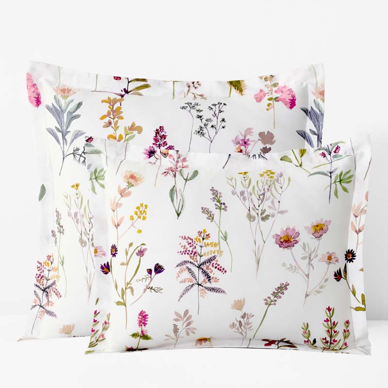 Blooming Garden Classic Smooth Sateen Sham - White Multi, King