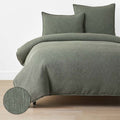Mini Waffle Duvet Cover - Olive, Twin/Twin XL