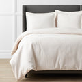 Premium Ultra-Cozy Cotton Velvet Flannel Duvet Cover - Cream, Full
