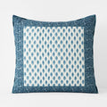 Mona Reversible Quilted Sham - Blue/White, Euro