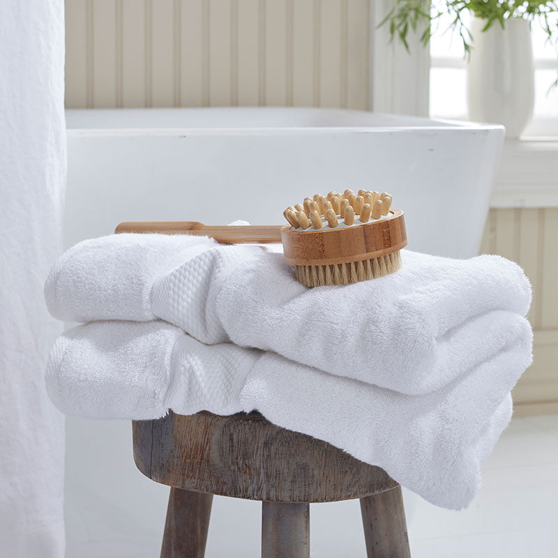 Mirage Aegean Cotton Bath Towel - White