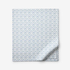 Tira Floral Classic Cool Cotton Percale Flat Bed Sheet - Flower Blue, Twin/Twin XL