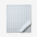 Tira Floral Classic Cool Cotton Percale Flat Bed Sheet - Flower Blue, Twin/Twin XL