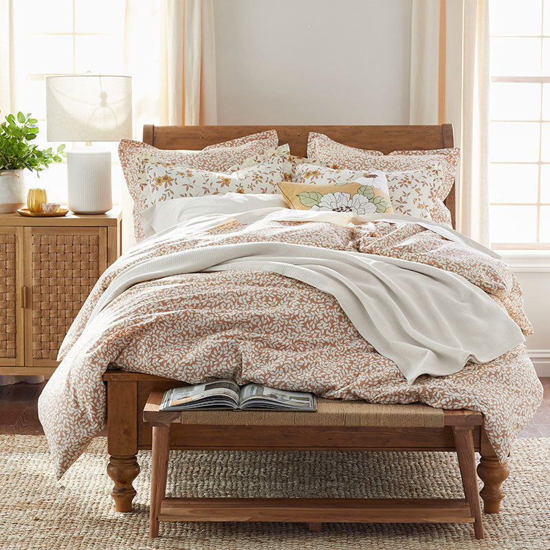 Cotton Weave Blanket - Blush, Full/Queen