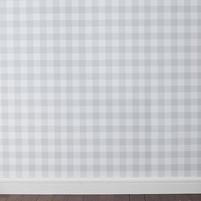 Ditsy Gingham Removable Wallpaper - Gray, Roll
