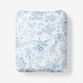 Whisper Fleur Premium Smooth Wrinkle-Free Sateen Fitted Bed Sheet - Blue Mist, Full