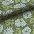 Large Blooms Removable Wallpaper - Green, Panel