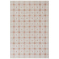 Modern Plaid Washable Rug - Orange, 4' x 6'