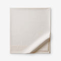 Solid Garment Washed Cotton Percale Flat Bed Sheet - Buff, Full