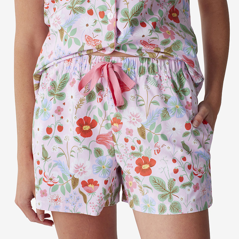 Poplin Women's Shorts Set - Strawberry Fields, S