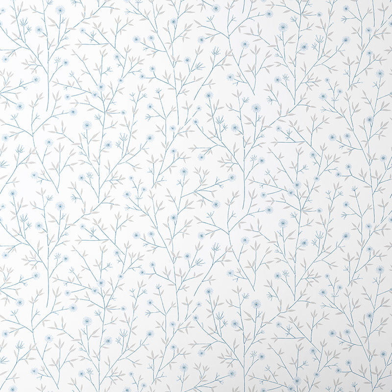 Ava Traditional Wallpaper - Ditsy Floral Blue, Roll