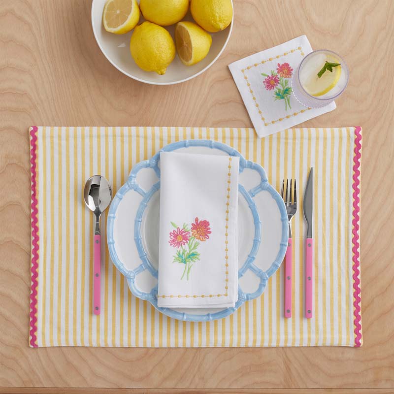 Arienna Embroidered Cocktail Napkins, Set of 4 - Multi