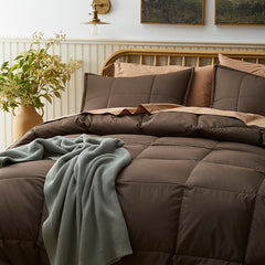 Quilted Sham - Dark Brown, Standard