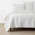 Texture Block Quilt - White, Full/Queen