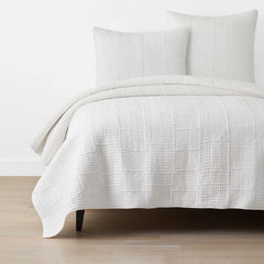 Texture Block Quilt - White, King/Cal. King