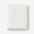 Dobby Stripe Classic Smooth Wrinkle-Free Sateen Fitted Bed Sheet - Cream, King