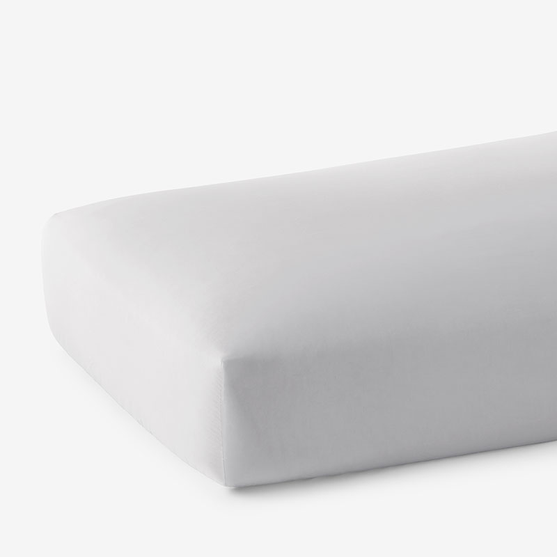 Premium Cool Supima® Cotton Percale Fitted Bed Sheet - Pearl Gray, Full