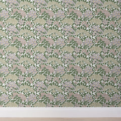 Garden Removable Wallpaper - Green, Swatch