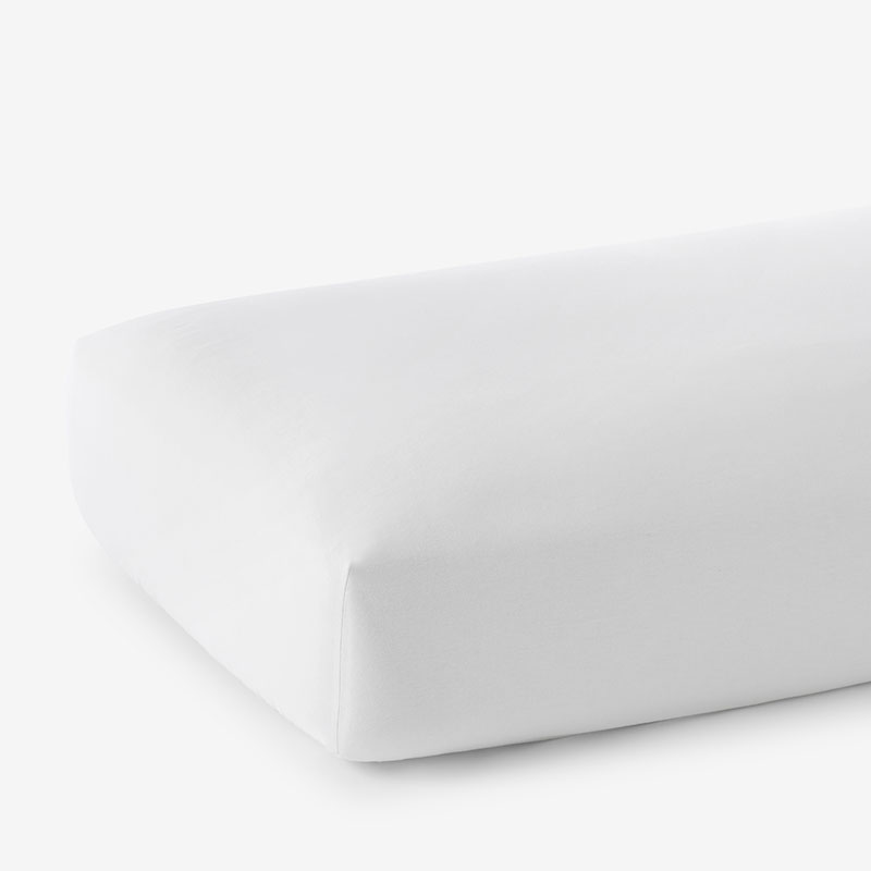Premium Ultra-Cozy Cotton Velvet Flannel Fitted Bed Sheet - White, Full