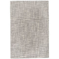 Crosshatch Hand Hooked Wool Rug -  Gray, 4' x 6'