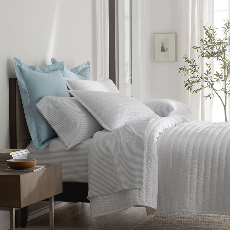 Premium Smooth Wrinkle-Free Sateen Quilted Coverlet - White, Full