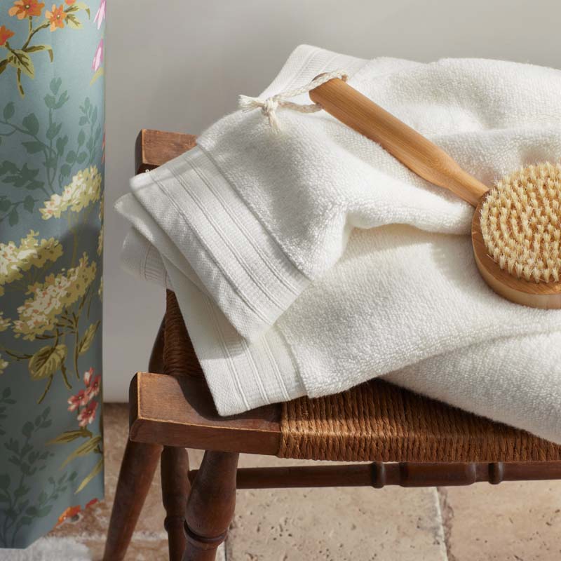 Plush Spa Solid Washcloths, Set of 2 - Cream