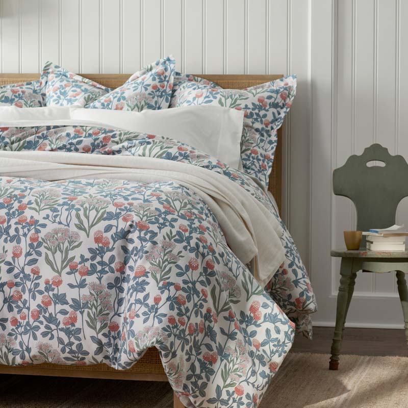 Holiday Print Classic Ultra-Cozy Cotton Velvet Flannel Sham - Botanical Grace, Euro