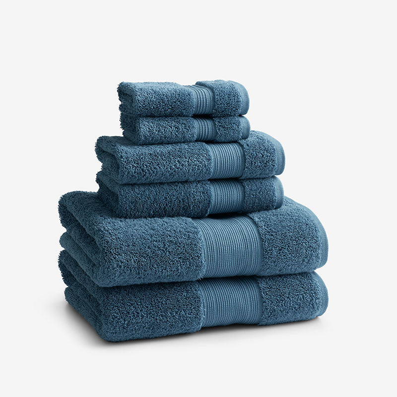 Regal Egyptian Cotton 6-Piece Bath Set - Ocean Blue