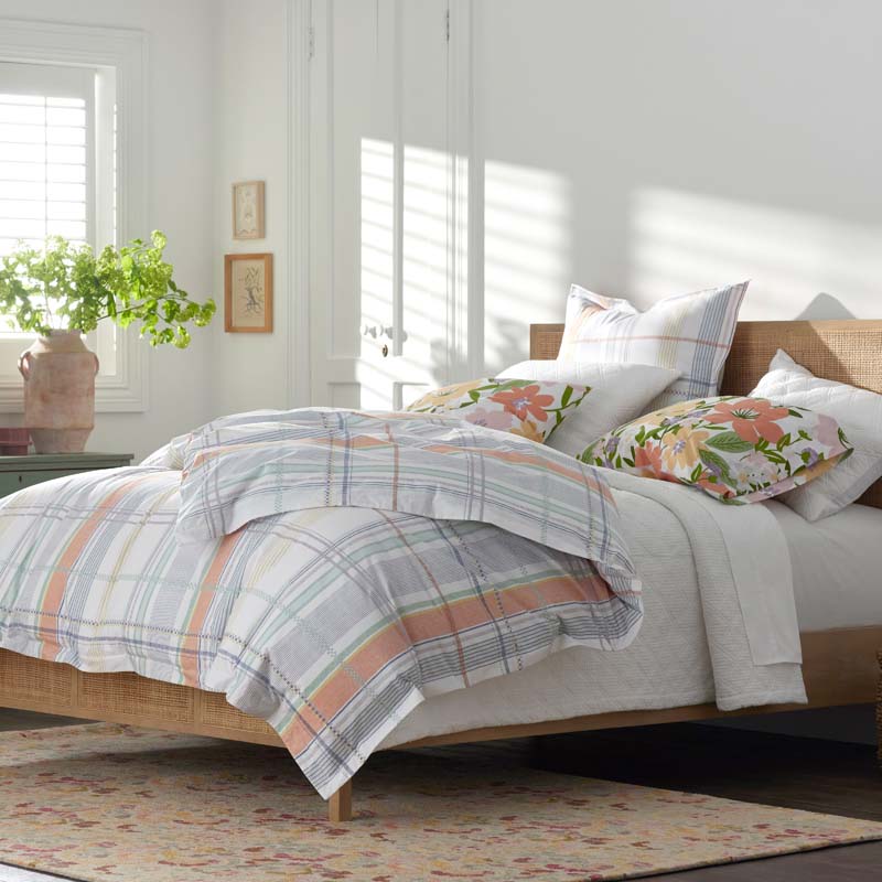 Alder Plaid Classic Cool Cotton Percale Sham - Multi, Standard