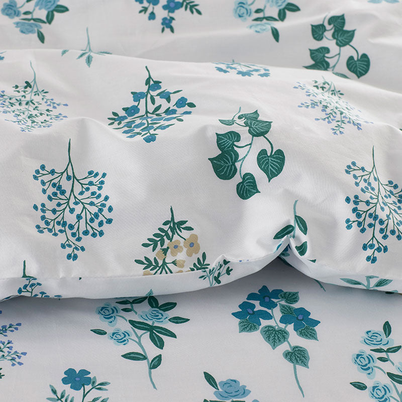 Hawthorne Classic Cool Cotton Percale Duvet Cover - Teal, Full