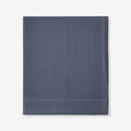 Luxe Ultra-Cozy Cotton Velvet Flannel Flat Bed Sheet Slate Blue, Deep Pocket King