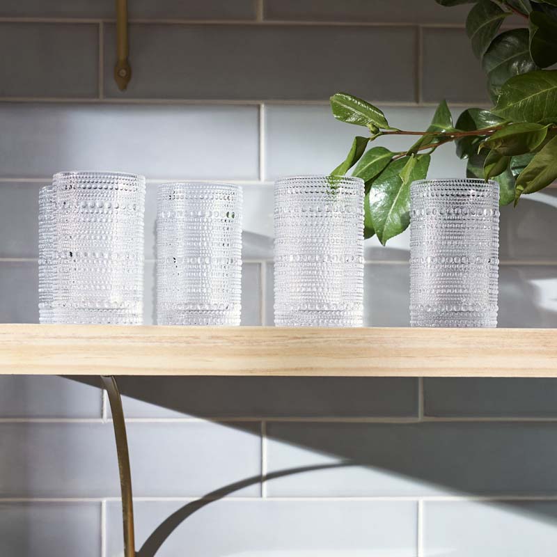 Orbetto Outdoor Drinkware, Set of 4 - Clear, Highball