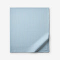 Tira Floral Classic Cool Cotton Percale Flat Bed Sheet - Stripe Blue, Twin/Twin XL