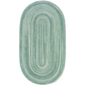 Bambini Braided Chenille Rug - Aqua, 4' x 6' Oval