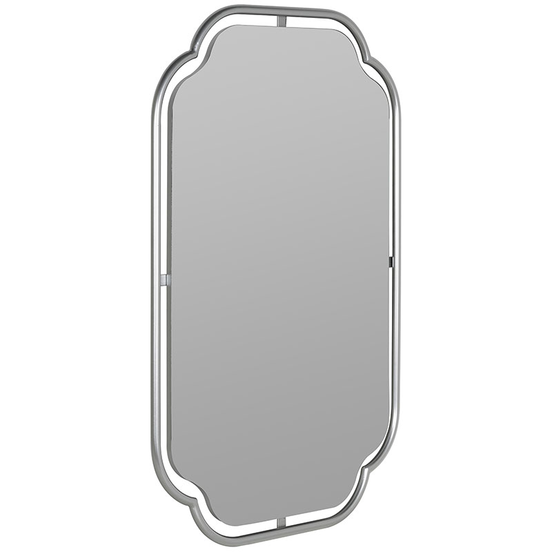 Gilded Floating Frame Wall Mirror - Silver
