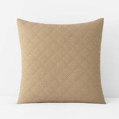Waffle Quilted Sham - Wheat, Euro