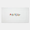 Strawberry Fields Embroidered Bath Mat - White
