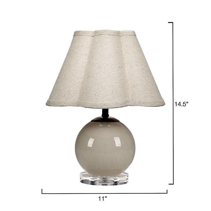 Handblown Glass Table Lamp - Taupe