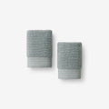 Plush Spa Solid Washcloths, Set of 2 - Seaspray