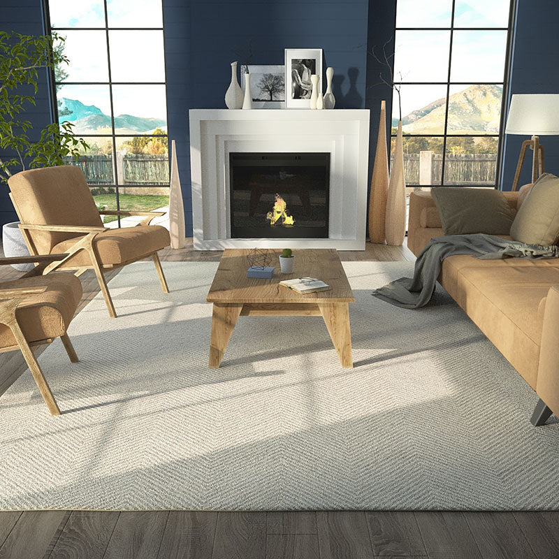 Herringbone Hand Tufted Wool Rug - Taupe, 3' 6" x 5' 6"