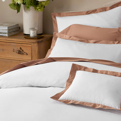 Solid Border Classic Cool Cotton Percale Sham - Clay, Euro