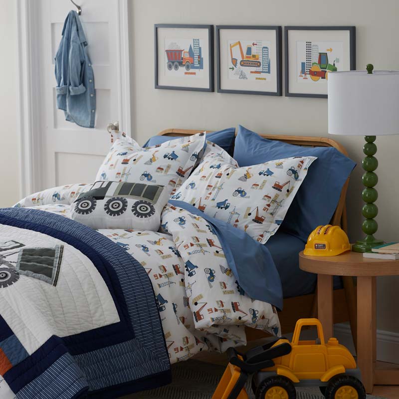 Construction Trucks Wall Art - Orange