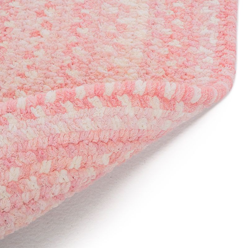 Bambini Braided Chenille Rug - Pink, 5' x 8' Oval