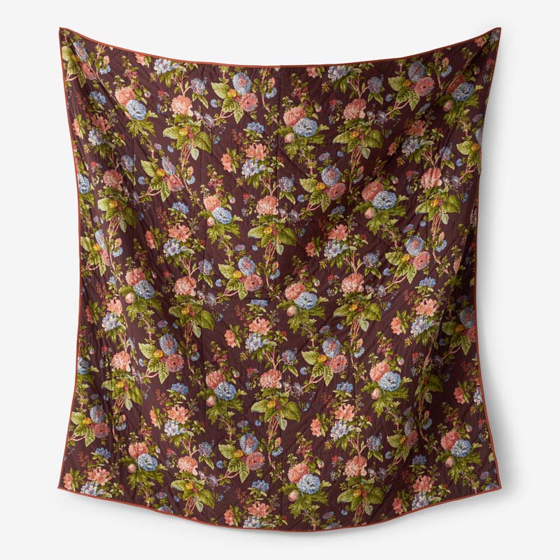Veena Reversible Quilted Sham - Brown, Euro