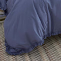 Solid Ruffle Garment Washed Cotton Percale Sham - Denim Blue, Standard